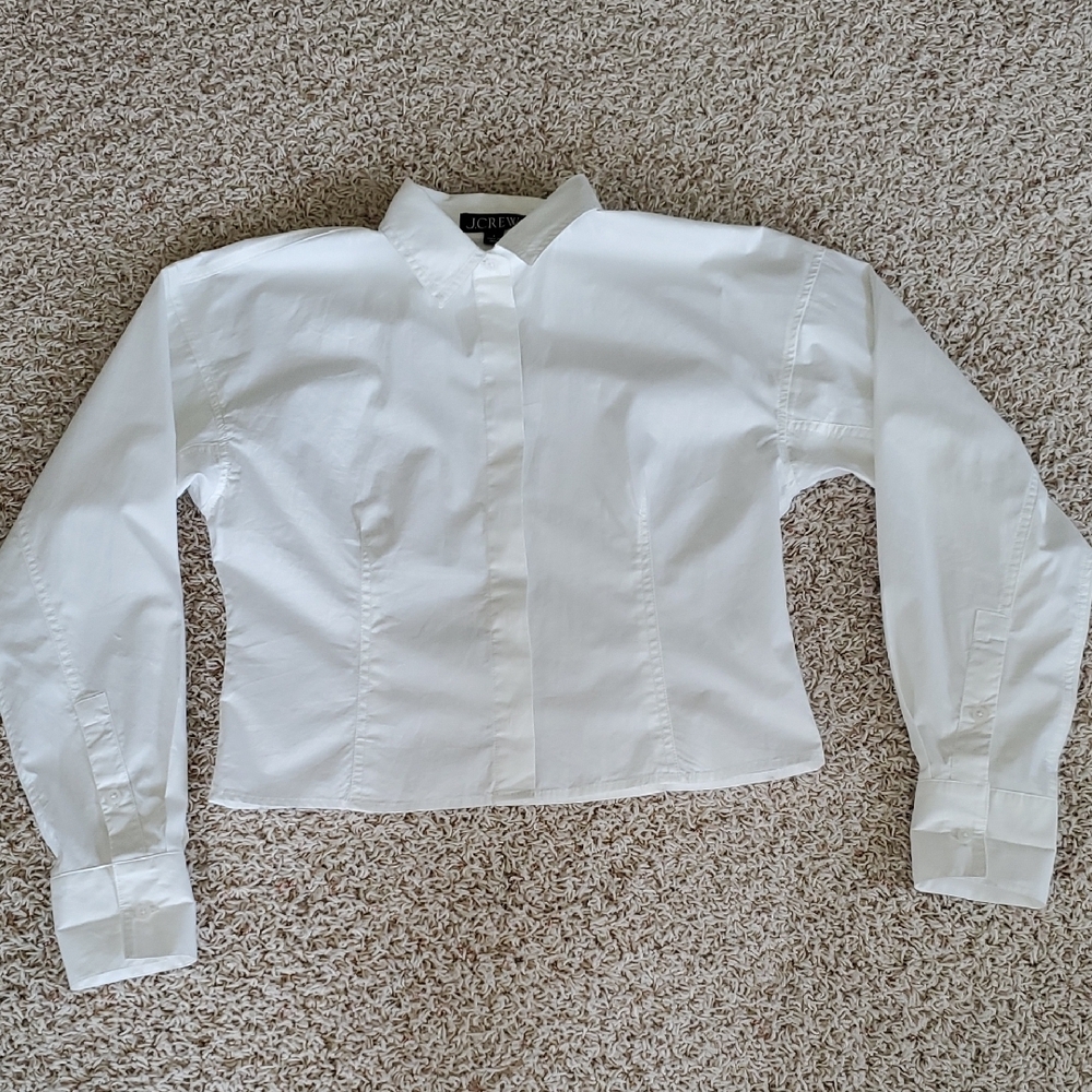 J. Crew White Collared Shirt - Picture 2 of 6